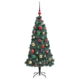 Berkfield Home Artificial Pre-lit Christmas Tree with Ball Set Green 120 cm - thumbnail 6