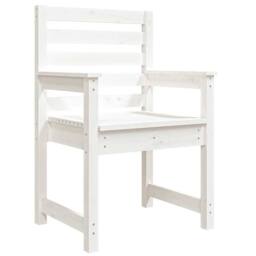 Berkfield Home Garden Chairs 2 pcs White 60x48x91 cm Solid Wood Pine - Size: 60 x 48 x 91 cm - thumbnail 5