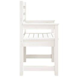 Berkfield Home Garden Chairs 2 pcs White 60x48x91 cm Solid Wood Pine - Size: 60 x 48 x 91 cm - thumbnail 6