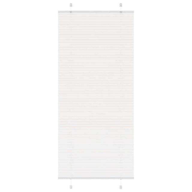 Berkfield Home Pleated Blind White 85x200 cm Fabric Width 84.4 cm Polyester - image 1