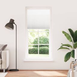 Berkfield Home Pleated Blind White 85x200 cm Fabric Width 84.4 cm Polyester - thumbnail 2