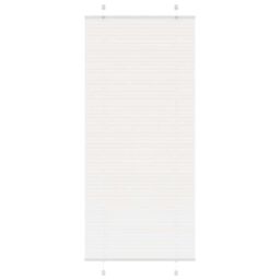 Berkfield Home Pleated Blind White 85x200 cm Fabric Width 84.4 cm Polyester - thumbnail 1