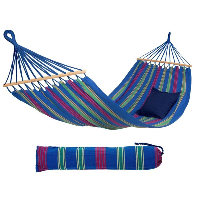 Amazonas Aruba Juniper Garden Spreader Bar Hammock - Weather Resistant EllTex - 180kg in Blue - Size: A - image 1
