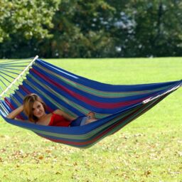 Amazonas Aruba Juniper Garden Spreader Bar Hammock - Weather Resistant EllTex - 180kg in Blue - Size: A - thumbnail 6