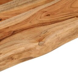Berkfield Home Wall Shelf 120x20x3.8 cm Rectangular Solid Wood Acacia Live Edge in Brown - thumbnail 6