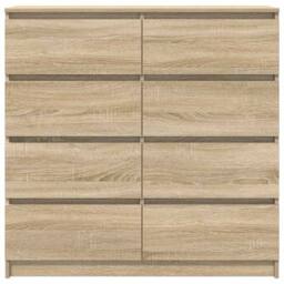 Berkfield Home Sideboard Sonoma Oak 100x35x99 cm Engineered Wood in Light Tan - Size: 100 x 35 x 99 cm - thumbnail 6