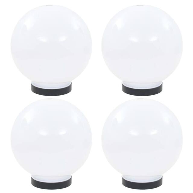 Berkfield Home LED Bowl Lamps 4 pcs Spherical 20 cm PMMA in White - image 1