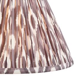 Netlighting Layered Leaf Ivory Table Lamp Grey Fabric Ikat Shade 30cm B22 - thumbnail 6