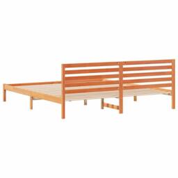 Berkfield Home Elegant with Headboard Wax brown 180 x 210 cm Solid pine wood - thumbnail 7
