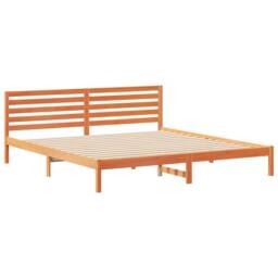 Berkfield Home Elegant with Headboard Wax brown 180 x 210 cm Solid pine wood - thumbnail 3