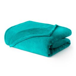 LIVIVO Ultra Soft Flannel Fleece Throw Blanket in Blue - Size: 130 cm x 150 cm