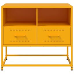 Berkfield Home TV Cabinet Mustard Yellow 68x39x60.5 cm Steel - thumbnail 6