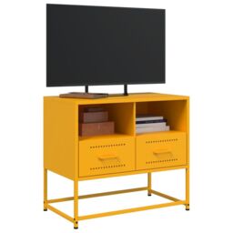 Berkfield Home TV Cabinet Mustard Yellow 68x39x60.5 cm Steel - thumbnail 5