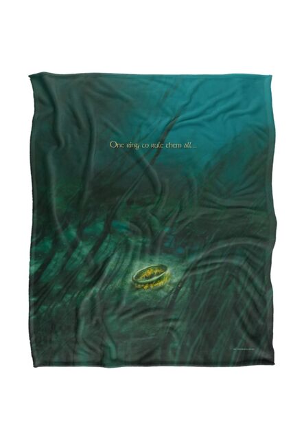 Lord of the Rings The Blanket, 152x127 cm One Ring to Rule Them All Poster Silky Touch Super Soft Throw Blanket in White - image 1