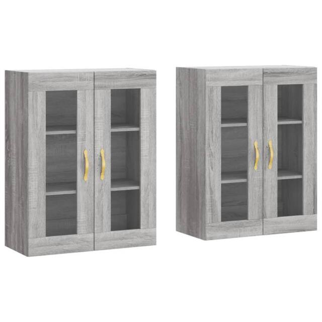 Berkfield Home Wall Mounted Cabinets 2 pcs Grey Sonoma Engineered Wood - image 1