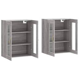 Berkfield Home Wall Mounted Cabinets 2 pcs Grey Sonoma Engineered Wood - thumbnail 4