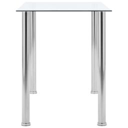 Berkfield Home Dining Table Transparent 120x60x75 cm Tempered Glass in Clear - Size: 120 x 60 x 75 cm - thumbnail 3