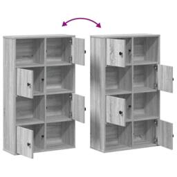 Berkfield Home Bookcase Grey Sonoma 60x24x101.5 cm Engineered Wood - thumbnail 8