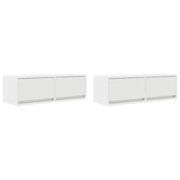 Berkfield Home TV Cabinets 2 pcs White 80x31x25.5 cm Engineered Wood - thumbnail 1