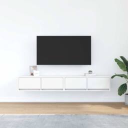 Berkfield Home TV Cabinets 2 pcs White 80x31x25.5 cm Engineered Wood - thumbnail 3