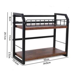 VOGREX Vintage 2-Tier CD DVD Desktop Rack Holds 60 Discs in Black - thumbnail 2