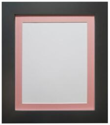 Frames & Mirrors 4U Metro Black Frame with Pink Mount for Image Size 18 x 12