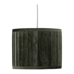 First Choice Lighting Sundance - Dark Green Velvet Pleated 30cm Lamp Shade with Gold Inner - thumbnail 7