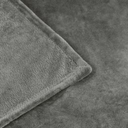Furn Harrow Fleece Throw in Mid Grey - Size: 140 cm x 180 cm - thumbnail 6