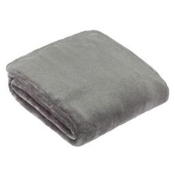 Furn Harrow Fleece Throw in Mid Grey - Size: 140 cm x 180 cm - thumbnail 5