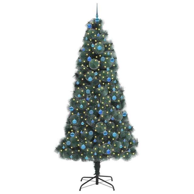 Berkfield Home Elegant Artificial Pre-lit Christmas Tree with Ball Set Green 240 cm - image 1