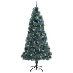 Berkfield Home Elegant Artificial Pre-lit Christmas Tree with Ball Set Green 240 cm - thumbnail 4