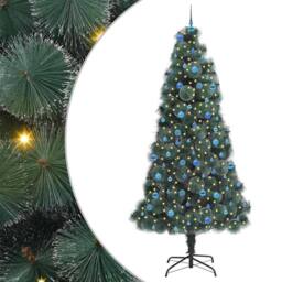Berkfield Home Elegant Artificial Pre-lit Christmas Tree with Ball Set Green 240 cm - thumbnail 3