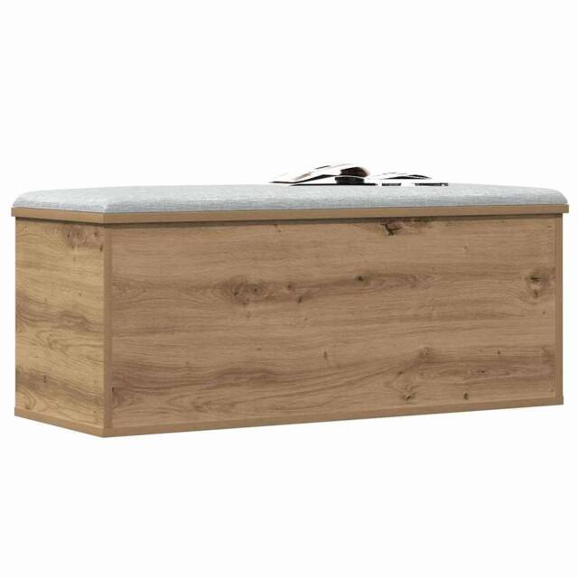 Berkfield Home Storage Box in Artisan Oak - 90x35x35 cm, Made from Engineered Wood in Brown - Size: 90 x 35 x 35 cm - image 1