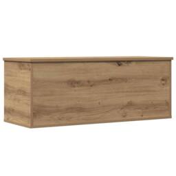 Berkfield Home Storage Box in Artisan Oak - 90x35x35 cm, Made from Engineered Wood in Brown - Size: 90 x 35 x 35 cm - thumbnail 3