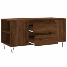 Berkfield Home Coffee Table Brown Oak 102x44.5x50 cm Engineered Wood - thumbnail 6
