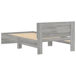 Berkfield Home Bed Frame without Mattress with Headboard Grey Sonoma 100x200 cm - thumbnail 7