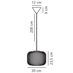 Nordlux Vintage Indoor Pendant Light White Glass E27 Ribbed - Mains Powered, IP20 - thumbnail 5