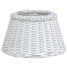 Berkfield Home Ceiling Lamp Shade White √ò50x30 cm Wicker - Size: 50x30 cm - thumbnail 2