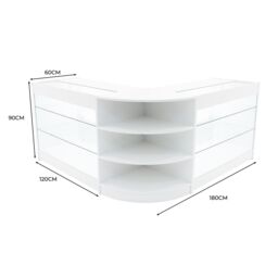 Monstershop Apollo LED Shop Counter Set LM60 & 2 x K1200 - White - thumbnail 3