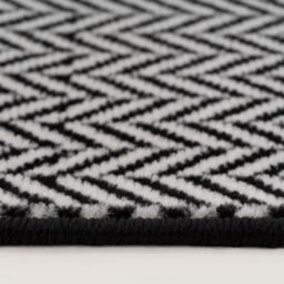 Kukoon Grey Herringbone Cut to Measure Stair Carpet Runner Rug - Size: 60 cm x 1320 cm - thumbnail 5