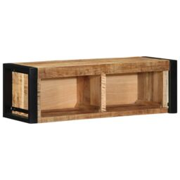 Berkfield Home TV Cabinet 80x30x25 cm Solid Rough Wood Mango in Brown - Size: 80 x 30 x 25 cm - thumbnail 1
