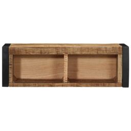 Berkfield Home TV Cabinet 80x30x25 cm Solid Rough Wood Mango in Brown - Size: 80 x 30 x 25 cm - thumbnail 2