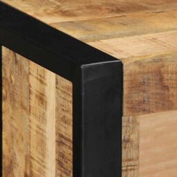 Berkfield Home TV Cabinet 80x30x25 cm Solid Rough Wood Mango in Brown - Size: 80 x 30 x 25 cm - thumbnail 5