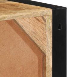 Berkfield Home TV Cabinet 80x30x25 cm Solid Rough Wood Mango in Brown - Size: 80 x 30 x 25 cm - thumbnail 7