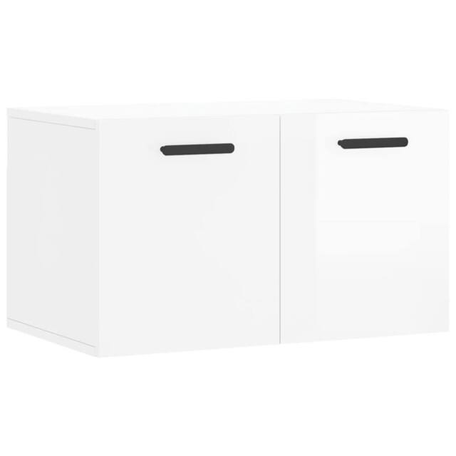 Berkfield Home Wall Cabinet High Gloss White 60x36.5x35 cm Engineered Wood - image 1