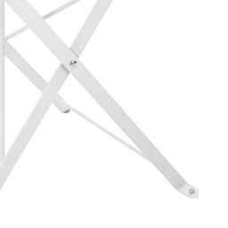 Berkfield Home Outdoor Chairs Cool White Metal Standard Foldable Patio Chairs - thumbnail 8