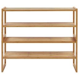 Wyld and Coco Bamboo 4-Tier Stackable Bathroom Shelf - Light Brown - thumbnail 3