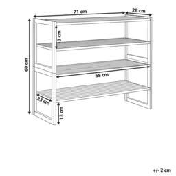 Wyld and Coco Bamboo 4-Tier Stackable Bathroom Shelf - Light Brown - thumbnail 4
