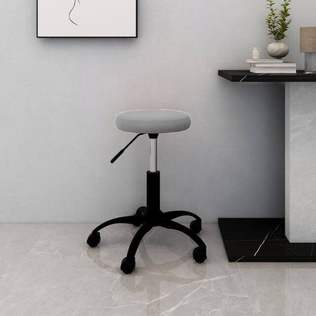 Berkfield Home Office Swivel Chair Light Grey Velvet - image 1