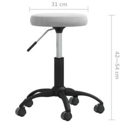 Berkfield Home Office Swivel Chair Light Grey Velvet - thumbnail 7